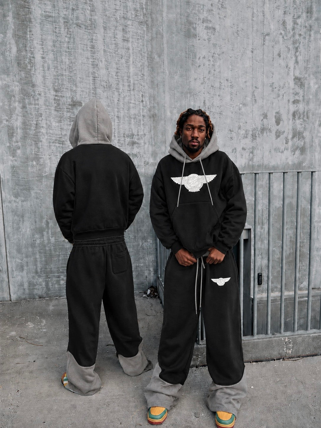 BLACK/GREY HOODIE