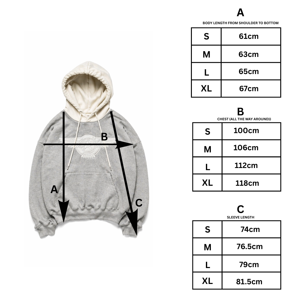 GREY/WHITE HOODIE