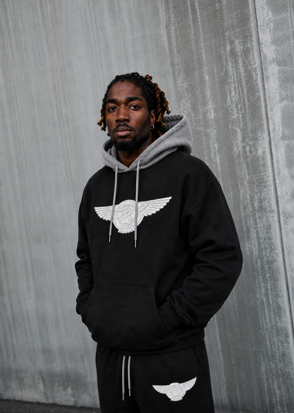 BLACK/GREY HOODIE